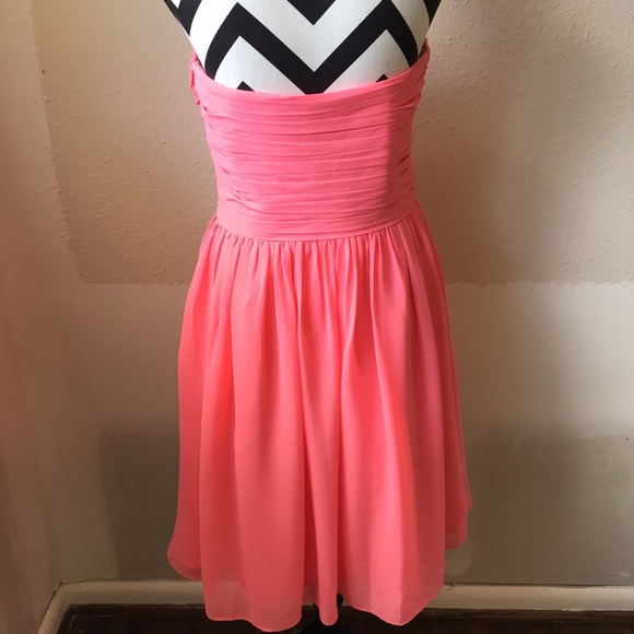 Coral bridesmaid gown - Picture 3 of 4