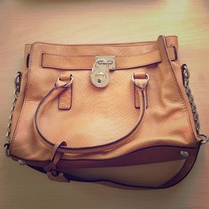 Michael Kors Hamilton Chain Leather Satchel!!