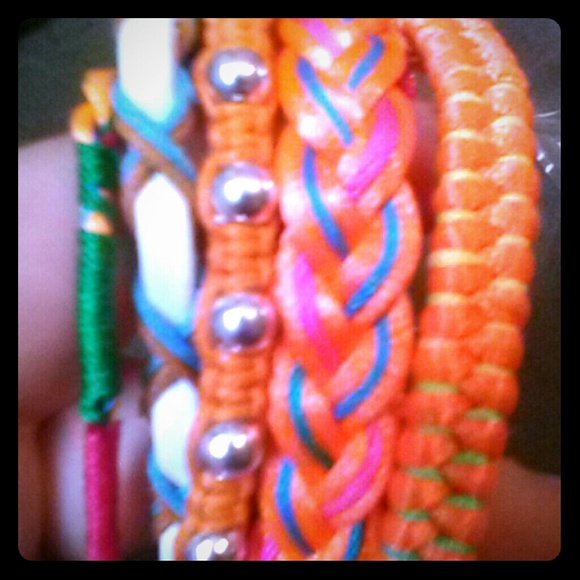 Set of 5 ankle braclets