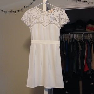 White UO Dress with Mesh Details