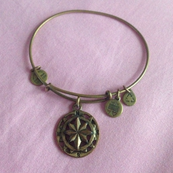 Alex & Ani Compass Charm Bangle - Picture 1 of 3