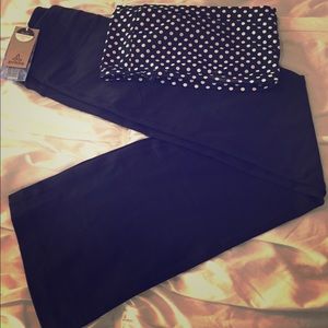 Black Prana work out pants with  bandeau top