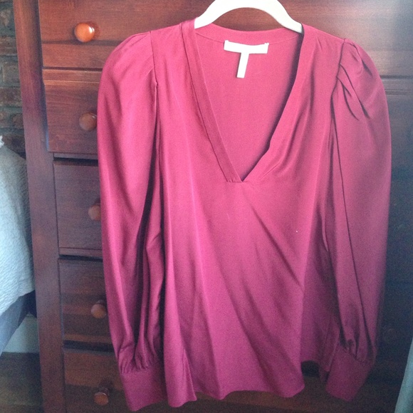 Burgundy Silk Top