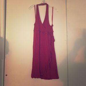 Linq red ruffle halter dress. NWT