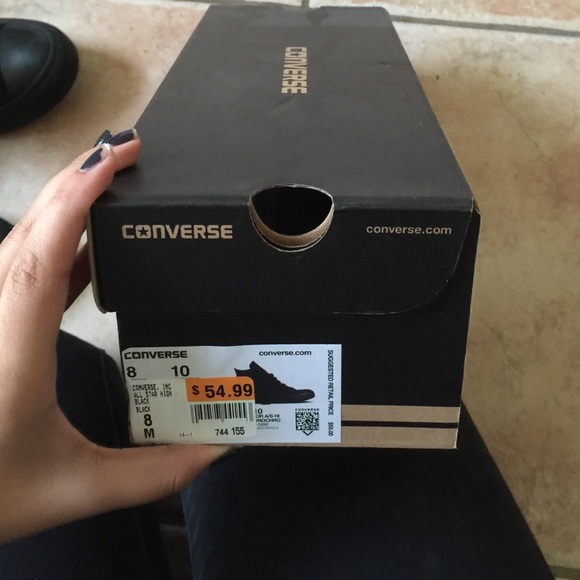 Converse black high tops