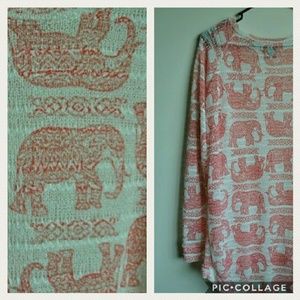 Coral Elephant Top