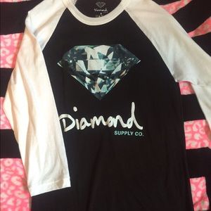 women's diamond supply co baseball tee
