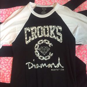 women's diamond supply co baseball tee