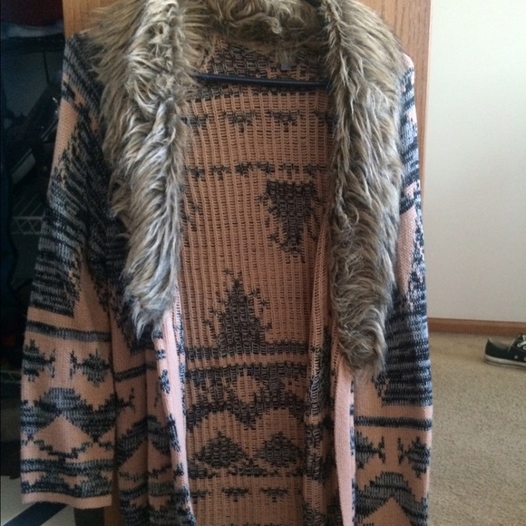 fur cardigan!