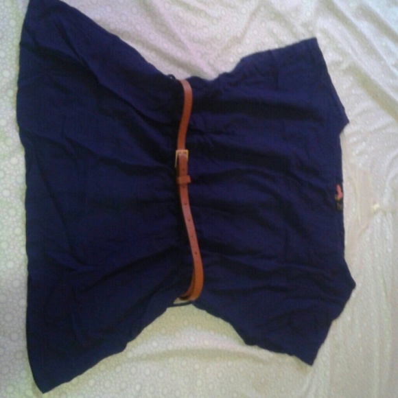 Navy cinched in top