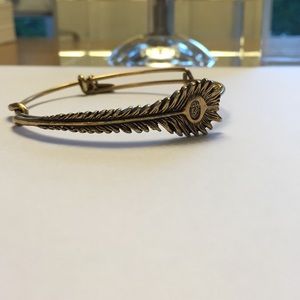 Alex & Ani Peacock Feather Bracelet Gold