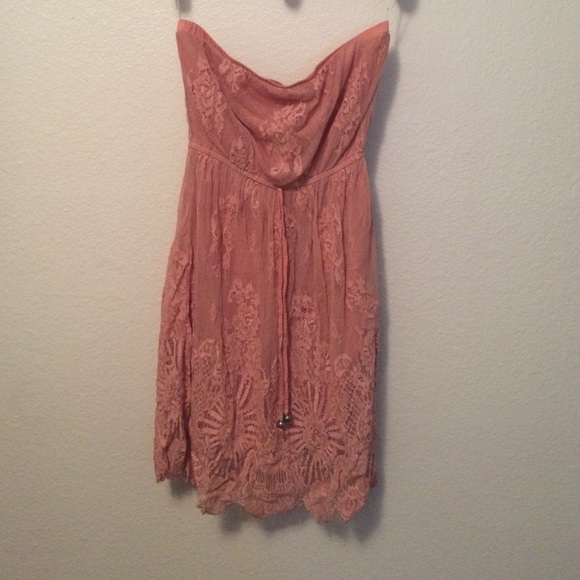 Pink lace dress