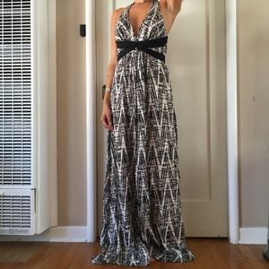 BCBG Maxazria Black and White Halter