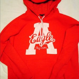 All red AE hoodie
