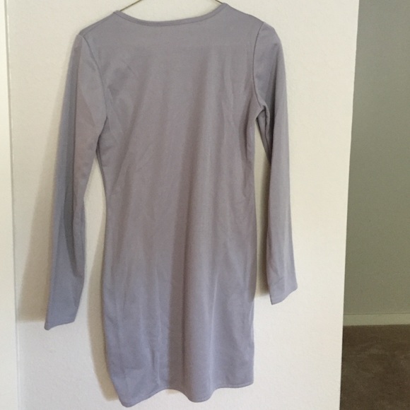 Grey dress with gold buttons - Picture 3 of 3