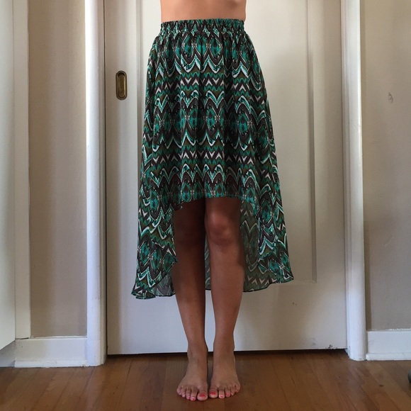 High Low Pattern Skirt