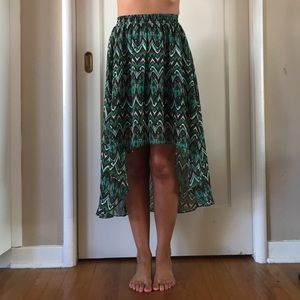 High Low Pattern Skirt