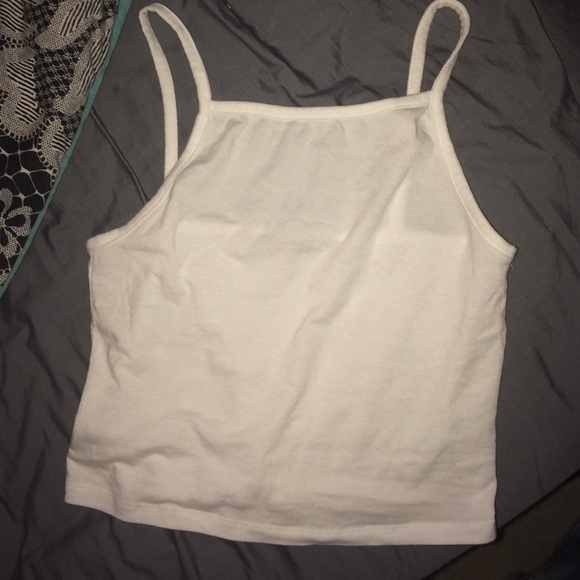 White Halter cropped Tank (Mary Tank)