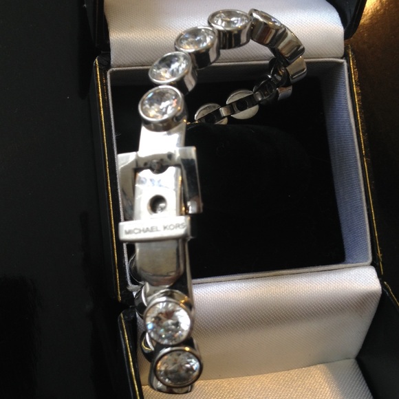 Michael Kors buckle bracelet cz stones.