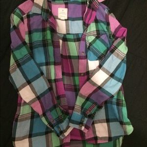 Multi colored flannel