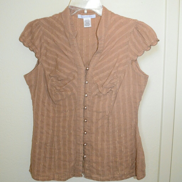 Sheer brown blouse