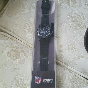 NFL sports watch black rubber Seahawks NEW