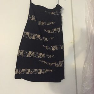NWT Black/lace strapless bandage dress