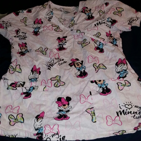 Minnie Mouse Scrub Top
