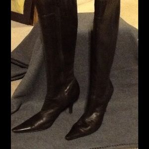 Nine West tall high heel leather boots