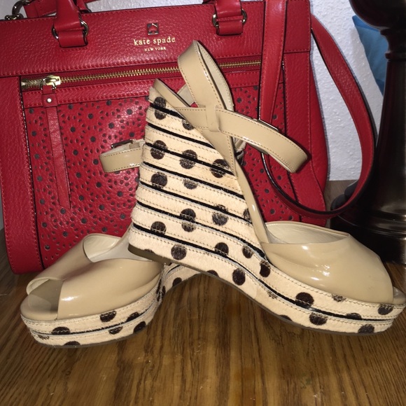 Calf Hair polka dotted Wedges