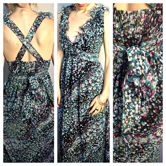 Moon Collection Floral Print Maxi Dress day/night