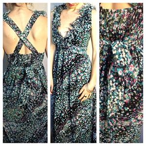 Moon Collection Floral Print Maxi Dress day/night