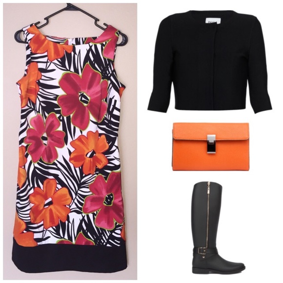 Orange Floral Dress
