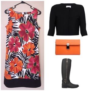 Orange Floral Dress