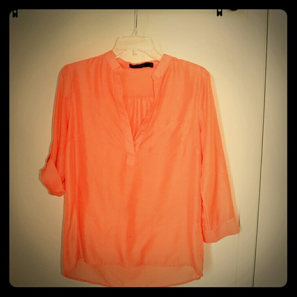 Sheer Orange blouse