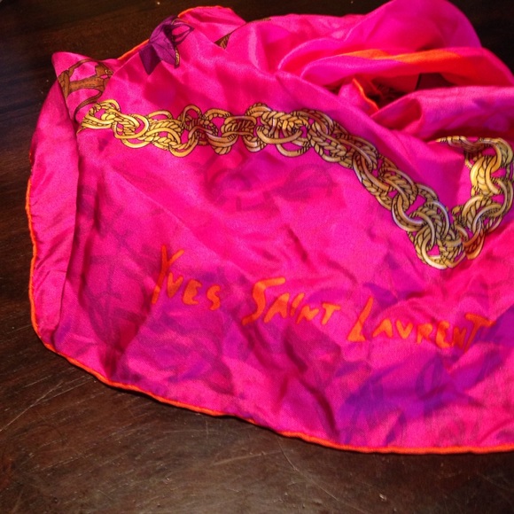 Yves Saint Laurent Silk Scarf Made in Italy