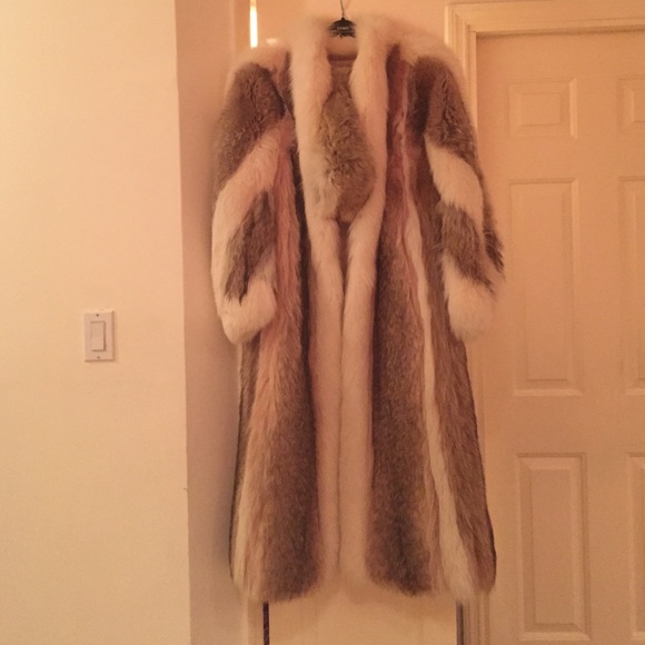 Coyote Fur Coat with Matching Headband