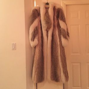 Coyote Fur Coat with Matching Headband