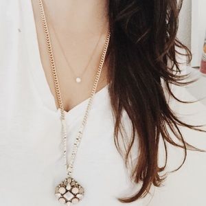 jeweled and gold chain necklace