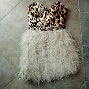 Sherri Hill feather dress