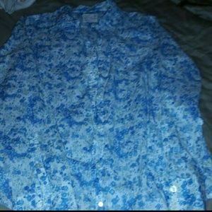 Blue floral shirt