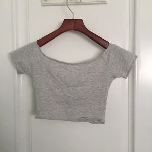 Grey crop top