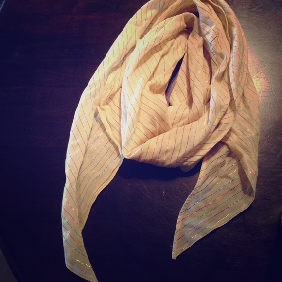 APC cotton Madras Scarf long and skinny with multi