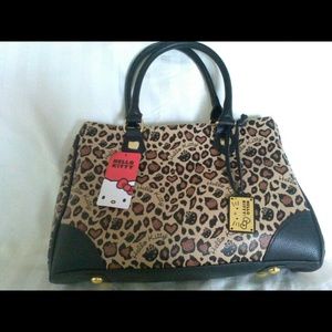 Sanrio Dark Brown Leopard Print Faux Leather