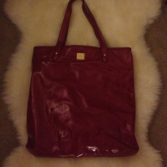 Patent Red Ralph Lauren Tote bag.
