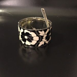 Black and white floral cuff