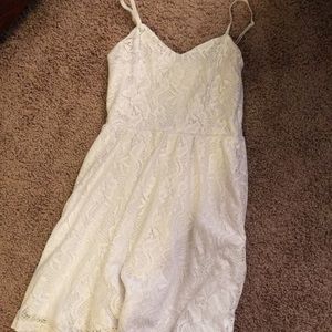White lace tank top dress