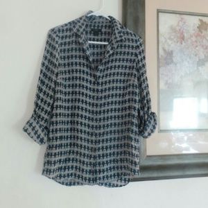 100% silk j.crew top