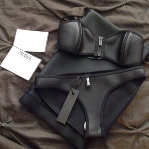 Triangl black noir small bottoms xs top