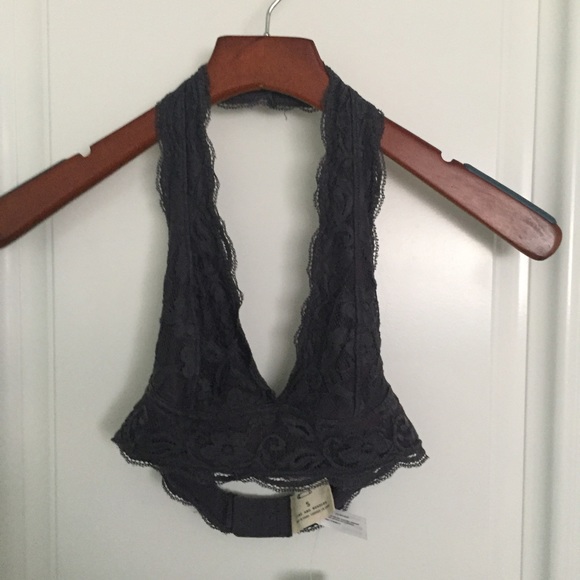Grey lace bralette